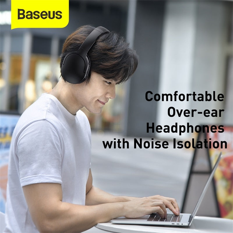 Baseus D02 Pro Bluetooth Headphones Sport Wireless Earphones HD Stereo Headset Bluetooth 5.0 Headphone For iPhone Xiaomi Earbuds Enfom Clothing