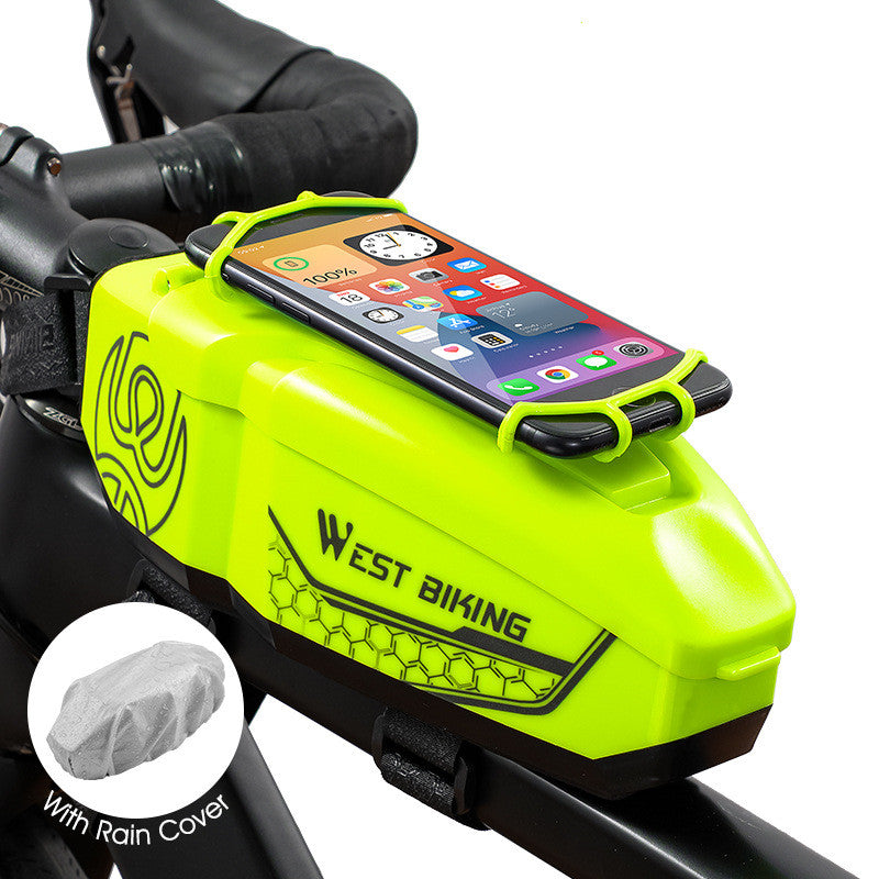 Bicycle Bag Front Beam Bag Mountain Bike Bag Mobile Phone Bag Waterproof Saddle Bag Riding Equipment Enfom Clothing