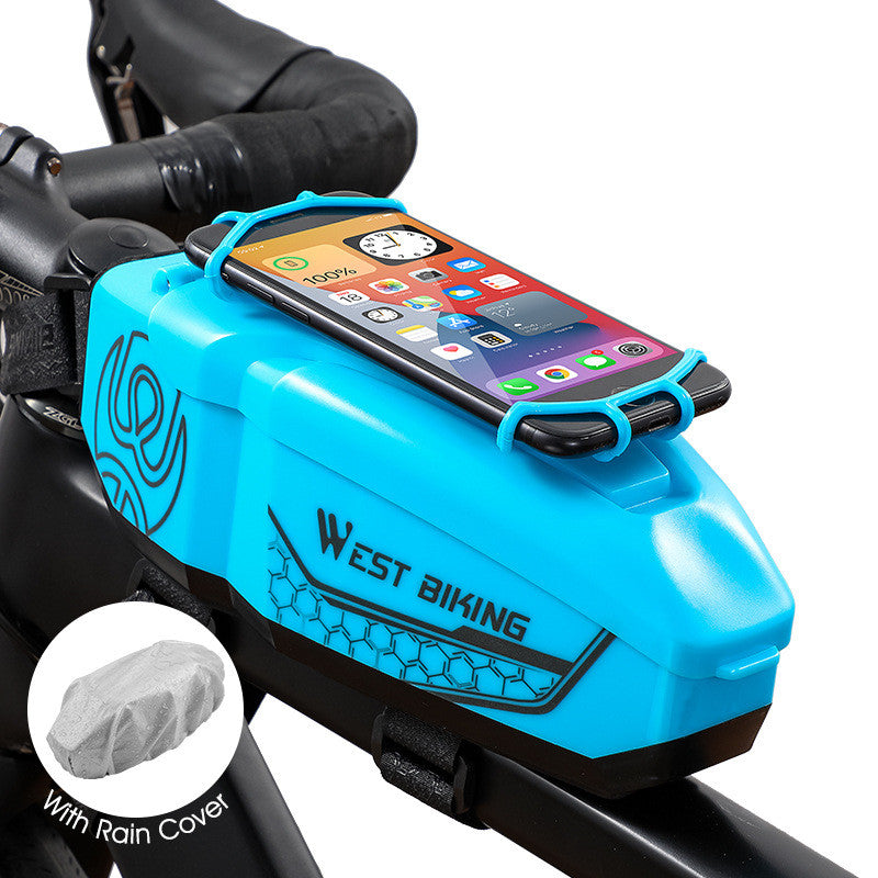 Bicycle Bag Front Beam Bag Mountain Bike Bag Mobile Phone Bag Waterproof Saddle Bag Riding Equipment Enfom Clothing