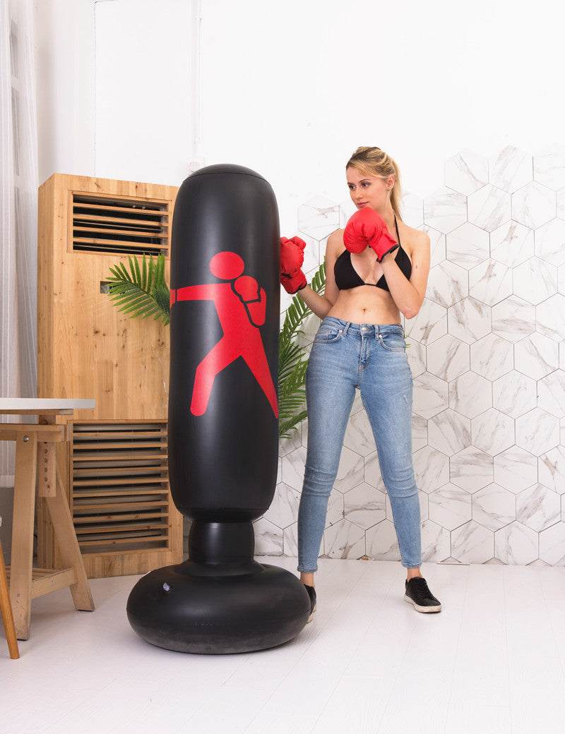 Boxing Punching Bag Inflatable Free-Stand Tumbler Sandbag Enfom Clothing