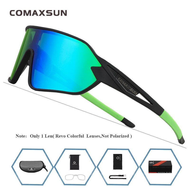 COMAXSUN Polarized Cycling Glasses 5 Lenses MTB Road Bike Sport Mirror Sunglasses Riding Eyewear Anti-UV400 Bicycle Goggles Enfom Clothing