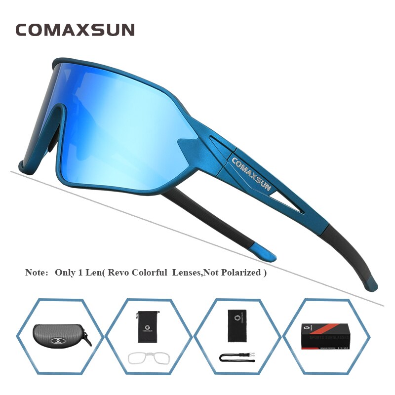 COMAXSUN Polarized Cycling Glasses 5 Lenses MTB Road Bike Sport Mirror Sunglasses Riding Eyewear Anti-UV400 Bicycle Goggles Enfom Clothing