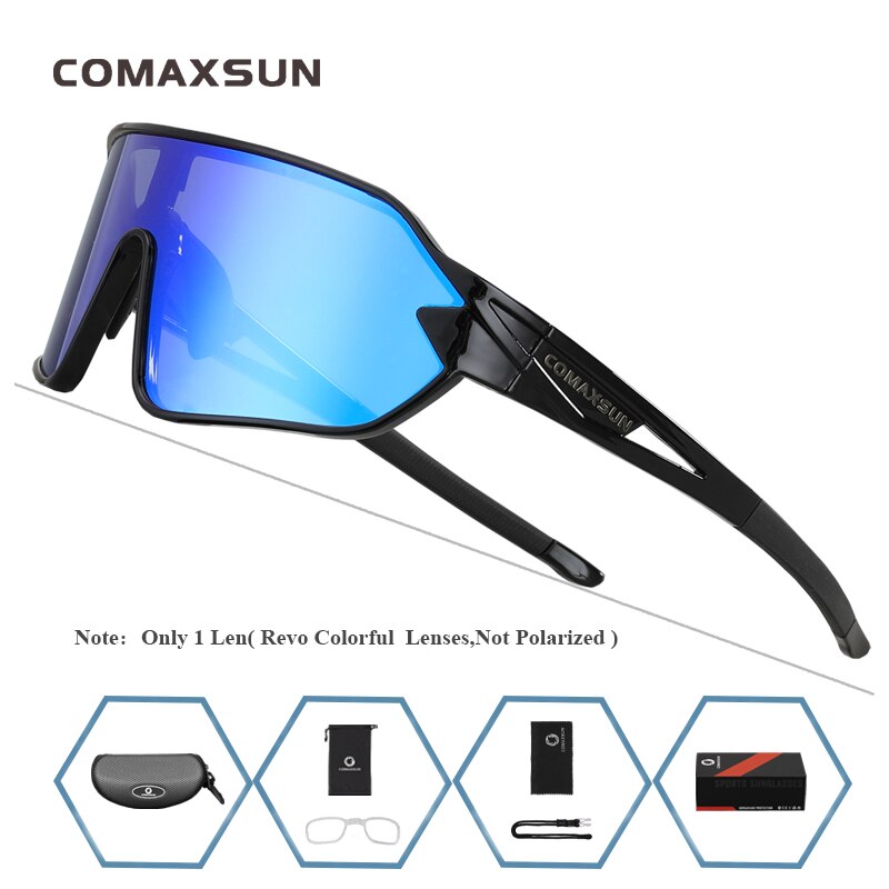 COMAXSUN Polarized Cycling Glasses 5 Lenses MTB Road Bike Sport Mirror Sunglasses Riding Eyewear Anti-UV400 Bicycle Goggles Enfom Clothing