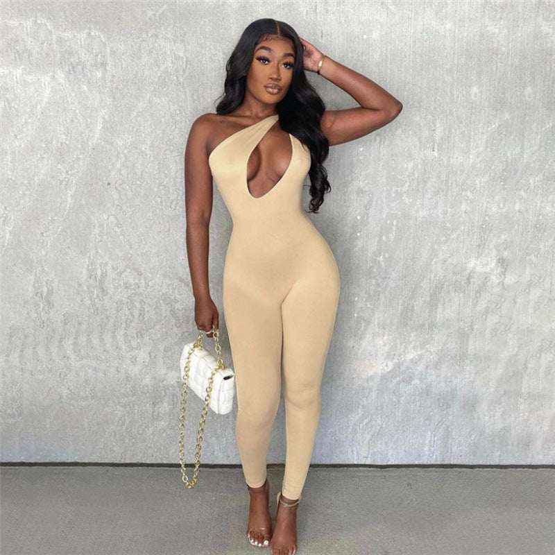 Casual Sport Waist Pants Fashion High Waist Tight-Fitting Sleeveless Casual Sports Jumpsuit Women Enfom Clothing