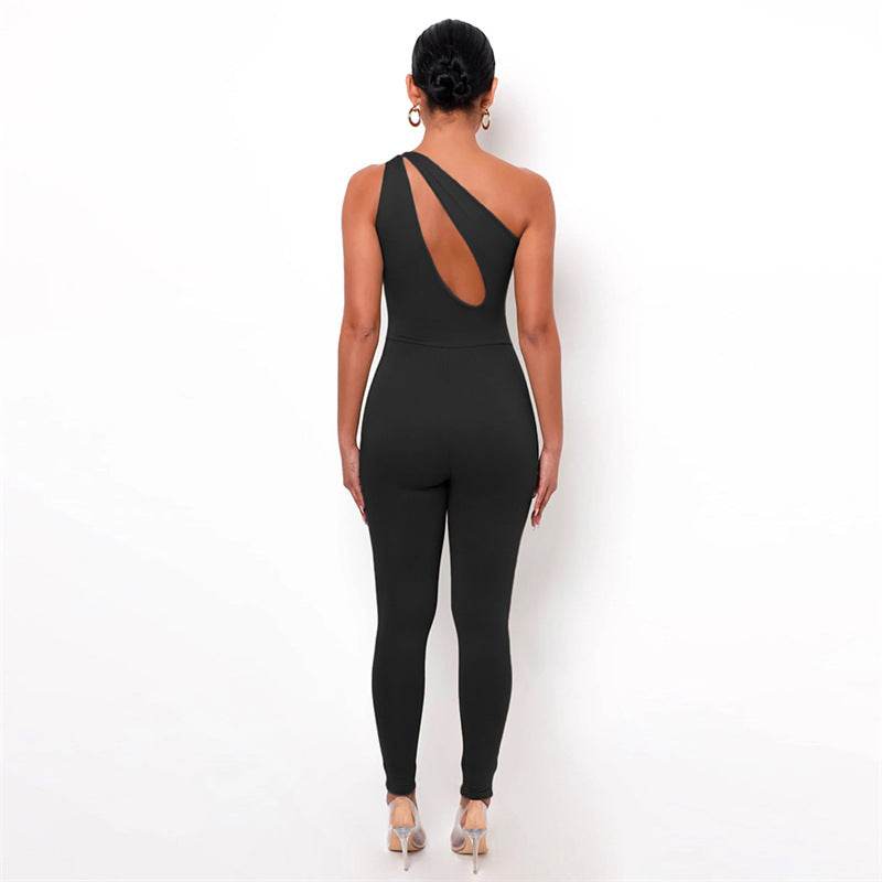 Casual Sport Waist Pants Fashion High Waist Tight-Fitting Sleeveless Casual Sports Jumpsuit Women Enfom Clothing