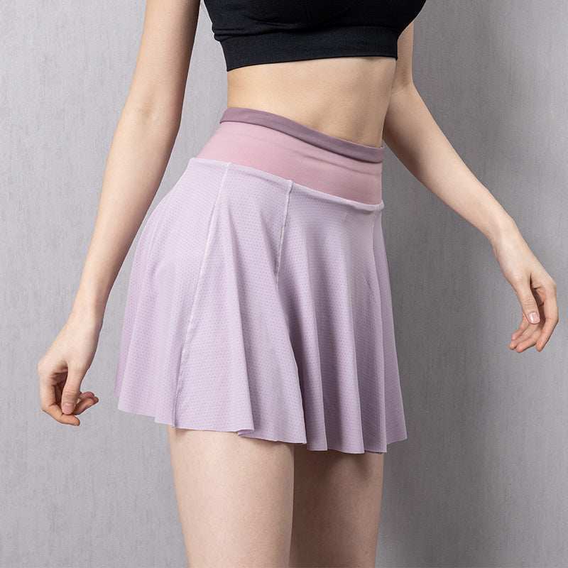 Cloud Hide Women Tennis Skirts Running Golf Badmintion Pantskirt Sports Gym Fitness Shorts Phone Pocket High Waist Sport Skort Enfom Clothing