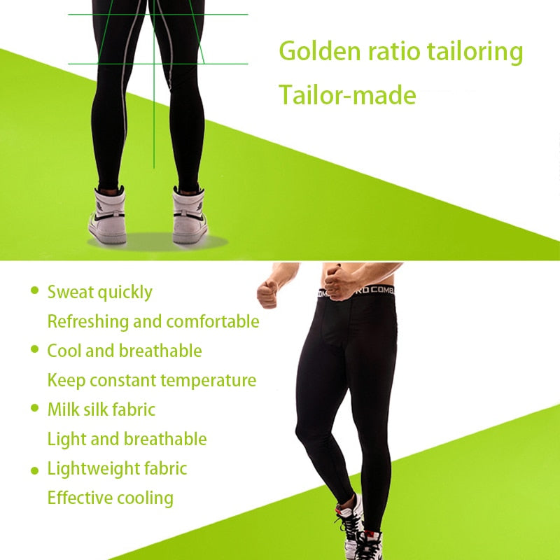 Compression Pants Mens Gym Leggings Sport Training Pants Men Running Tights Trousers Men Sportswear Dry Quick Fit Jogging Pants Enfom Clothing