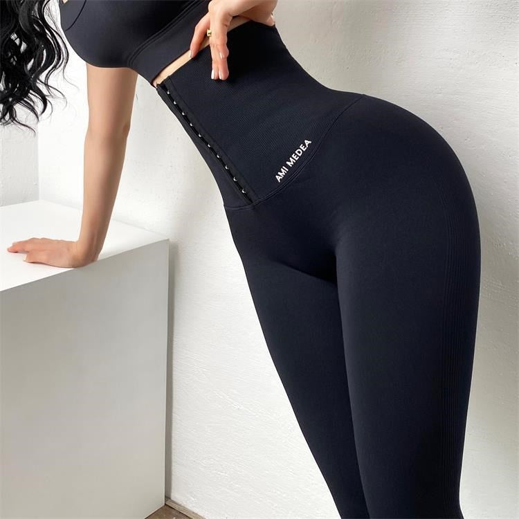 Corset Waisted Yoga Pants Elasticity Seamless Workout leggings Sports Women Fitness Gym Leggings Running Training Tights Enfom Clothing