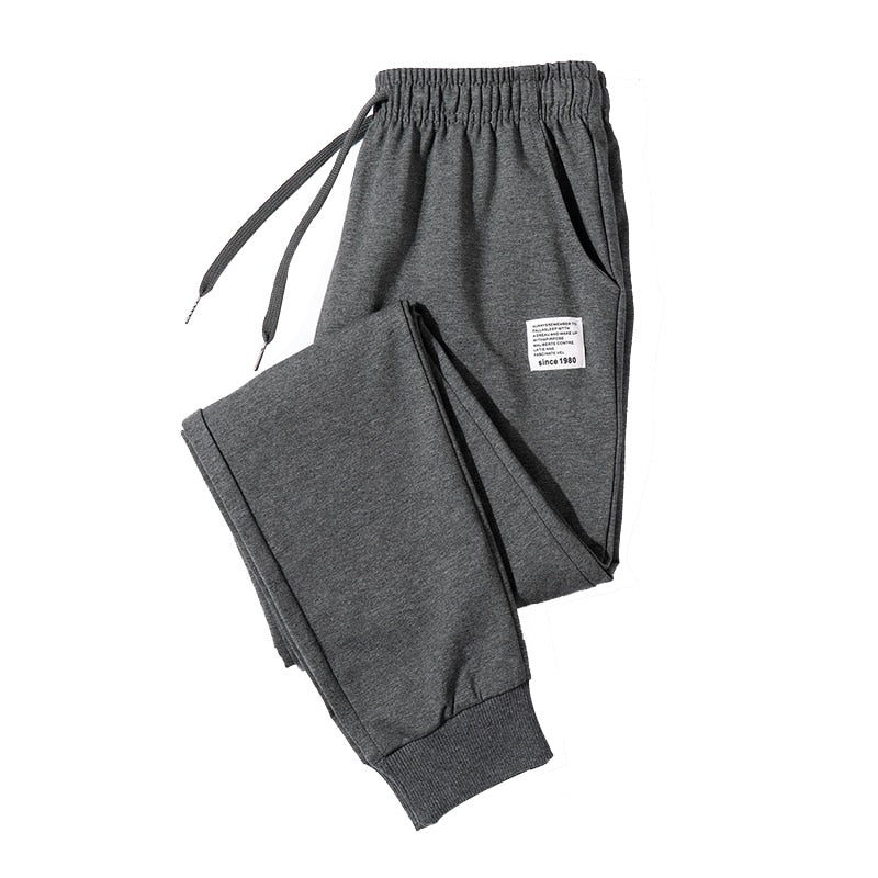 Cotton New Sweatpants Men&#39;s streetwear Pants Fashion Pencil linen Pants Men Full Length Drawstring Trousers For Men Casual Pants Enfom Clothing