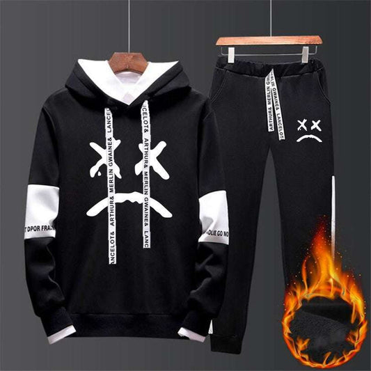 Couple plus fleece sweater suit Enfom Clothing