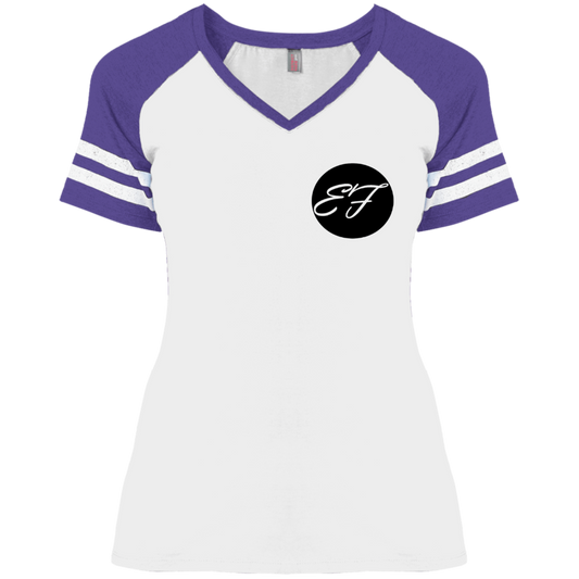 DM476 Ladies' Game V-Neck T-Shirt Enfom Clothing