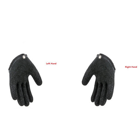 Fishing Gloves Anti-Slip Protect Hand From Puncture Scrapes Fisherman Professional Catch Fish Latex Hunting Gloves Left Right Enfom Clothing