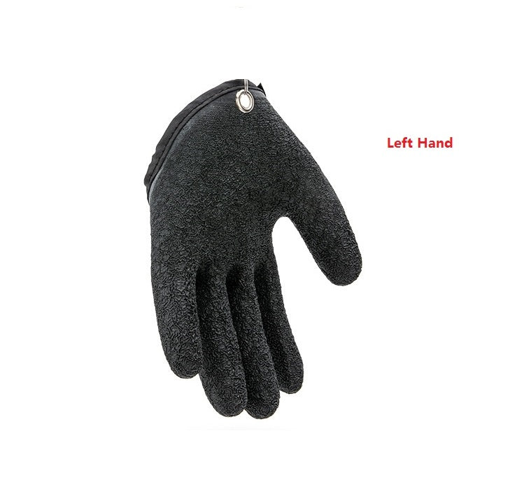 Fishing Gloves Anti-Slip Protect Hand From Puncture Scrapes Fisherman Professional Catch Fish Latex Hunting Gloves Left Right Enfom Clothing