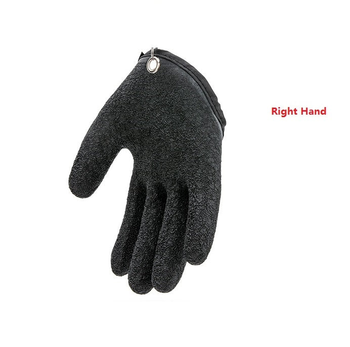 Fishing Gloves Anti-Slip Protect Hand From Puncture Scrapes Fisherman Professional Catch Fish Latex Hunting Gloves Left Right Enfom Clothing