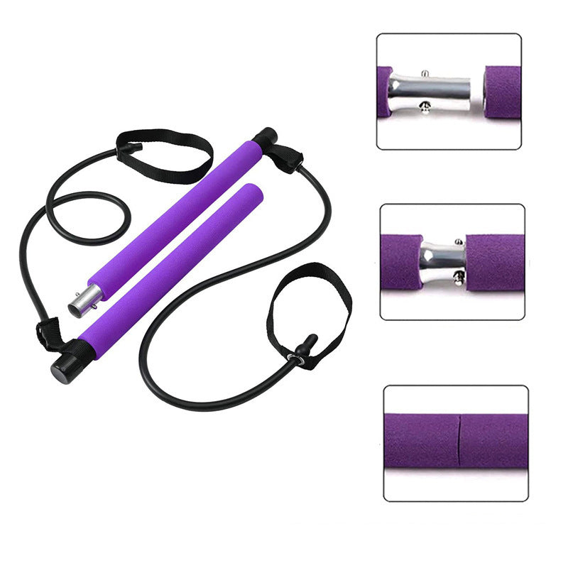 Fitness Yoga Pilates Bar Portable Gym Accessories Sport Elastic Bodybuilding Resistance Bands For Home Trainer Workout Equipment Enfom Clothing