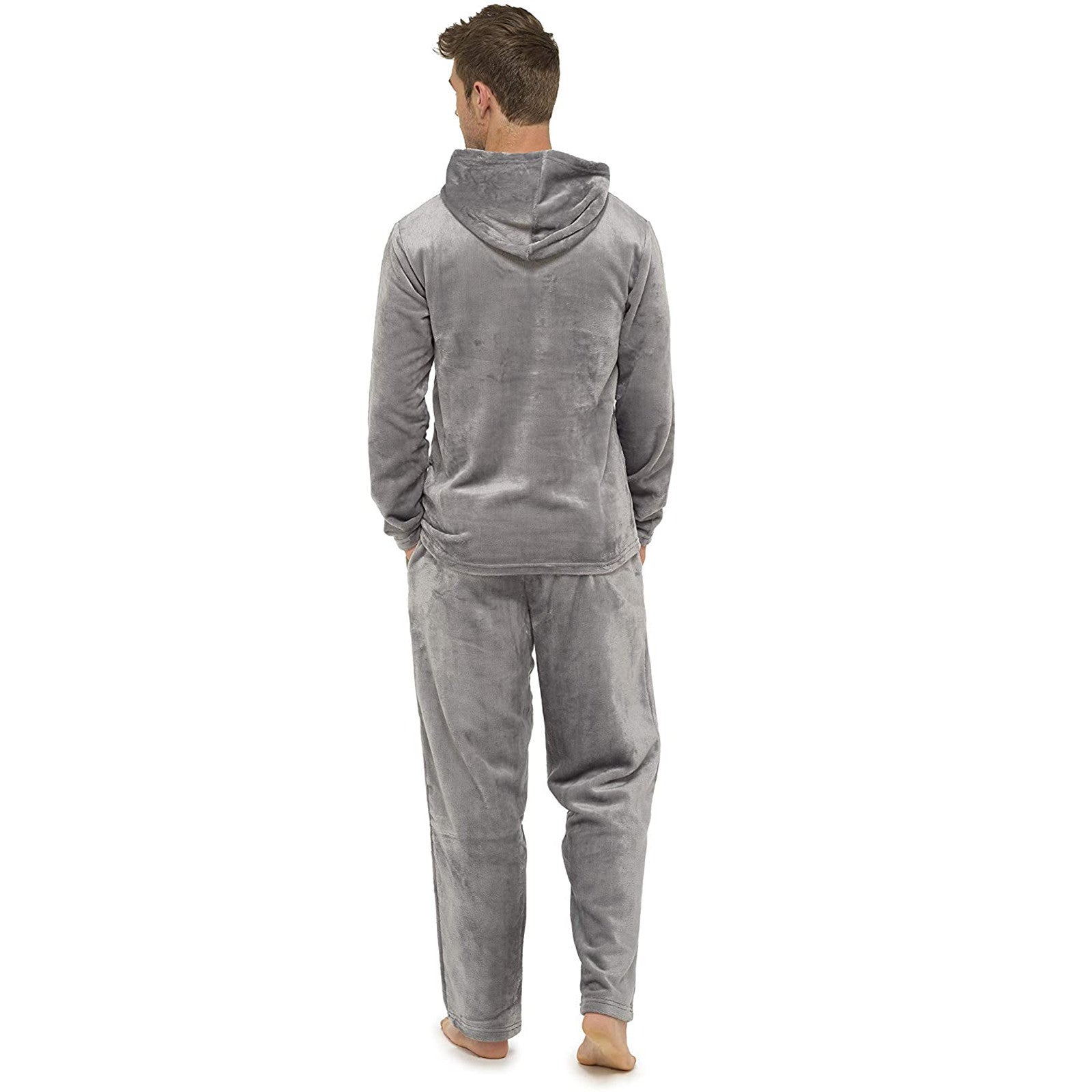 Flannel Grey Simple Home Men's Pajamas Enfom Clothing