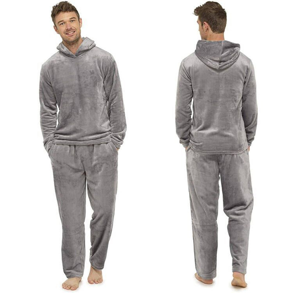 Flannel Grey Simple Home Men's Pajamas Enfom Clothing