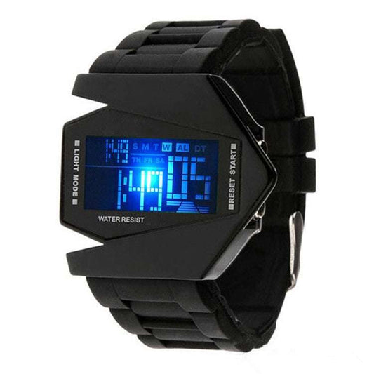 Foreign manufacturers selling plastic fighter LED fashion sport watch cool watch aircraft explosion alloy Enfom Clothing