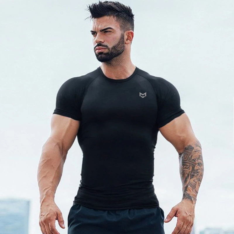 Gym Short Sleeve T Quick Dry Gym Clothes For Running Enfom Clothing