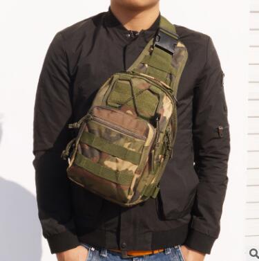 Hot Style Canvas Riding Pack Camouflage Field Sports Small Chest Bag Single Shoulder Oblique Cross Outdoor Tactical Package. Enfom Clothing