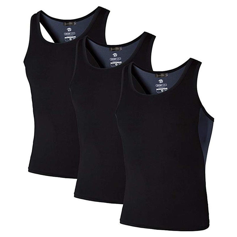 Jeansian 3 Pack Sport Tank Tops Tanktops Sleeveless Shirts Running Grym Workout Fitness LSL3306 PackA Enfom Clothing