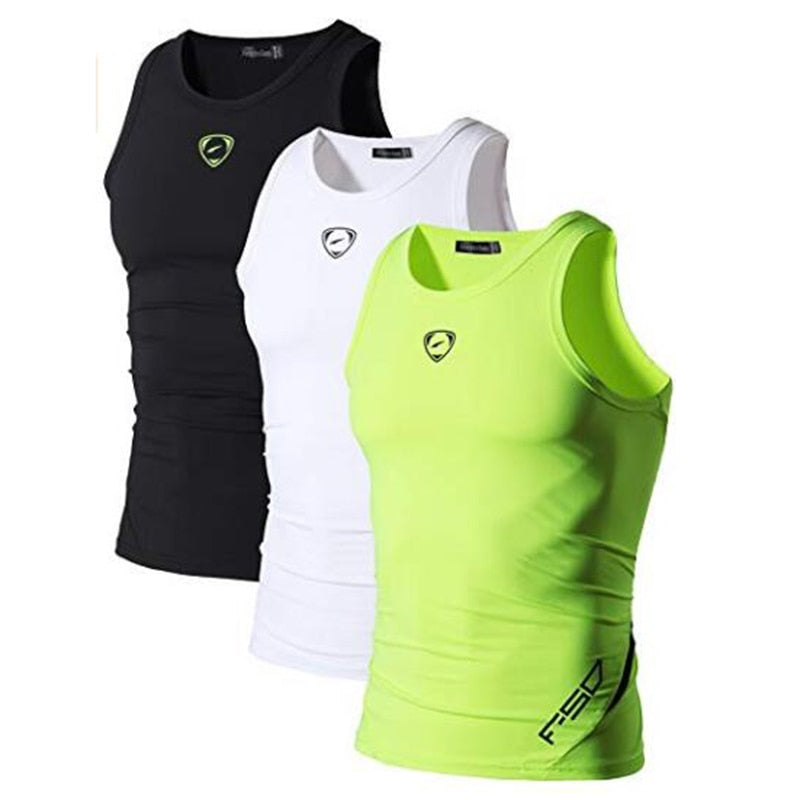 Jeansian 3 Pack Sport Tank Tops Tanktops Sleeveless Shirts Running Grym Workout Fitness LSL3306 PackA Enfom Clothing