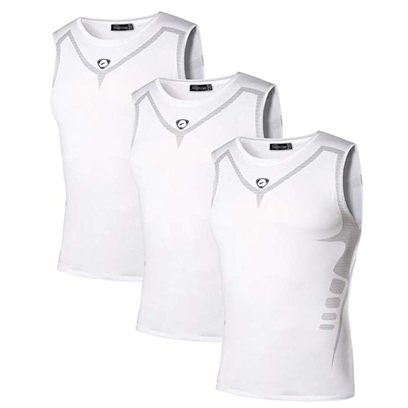 Jeansian 3 Pack Sport Tank Tops Tanktops Sleeveless Shirts Running Grym Workout Fitness LSL3306 PackA Enfom Clothing