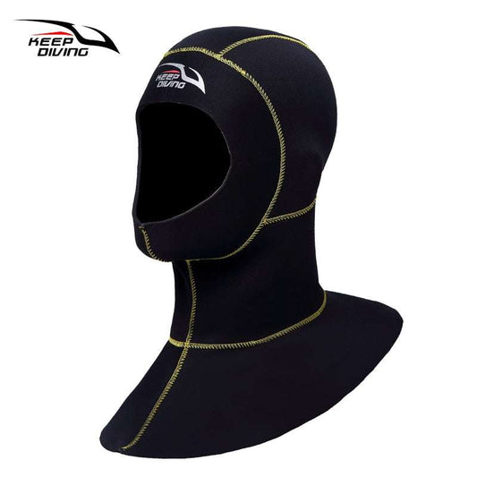 KEEP DIVING 3mm Neoprene Scuba Diving Hood With Shoulder Snorkeling Equipment Hat Cap Winter Swim Warm Wetsuit Spearfishing Enfom Clothing