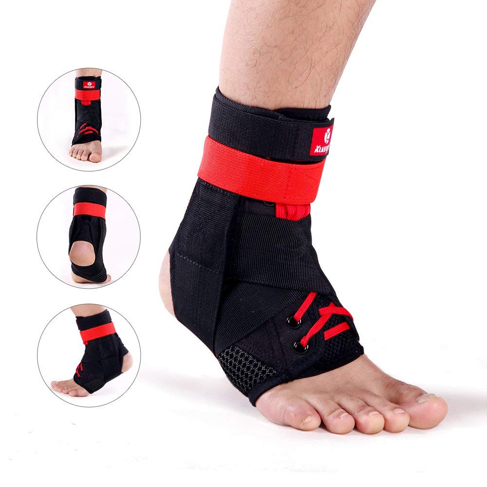 Kuangmi 1pc Bracket Ankle Brace Sport Foot Stabilizer Adjustable Ankle SockStraps Protector Football Guard Sprain Ankle Pads Enfom Clothing