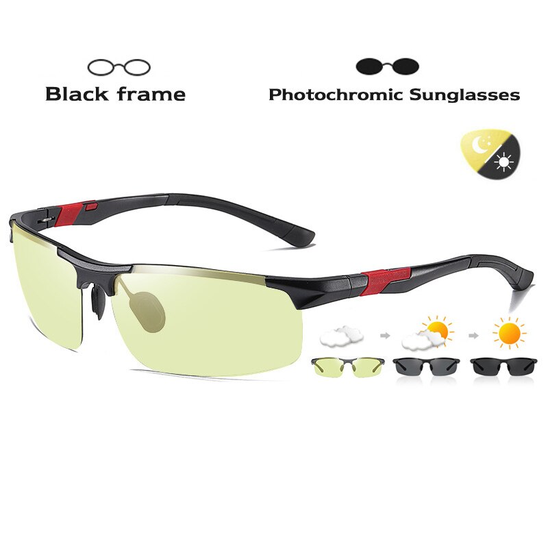 LIOUMO Photochromic Sun Glasses Polarized Men Aluminum Magnesium Frame Sport Driving Sunglasses Change Color gafas de sol hombre Enfom Clothing