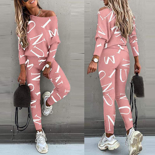 Ladies Autumn Winter Two Piece Set Women Casual Sport Suit Enfom Clothing