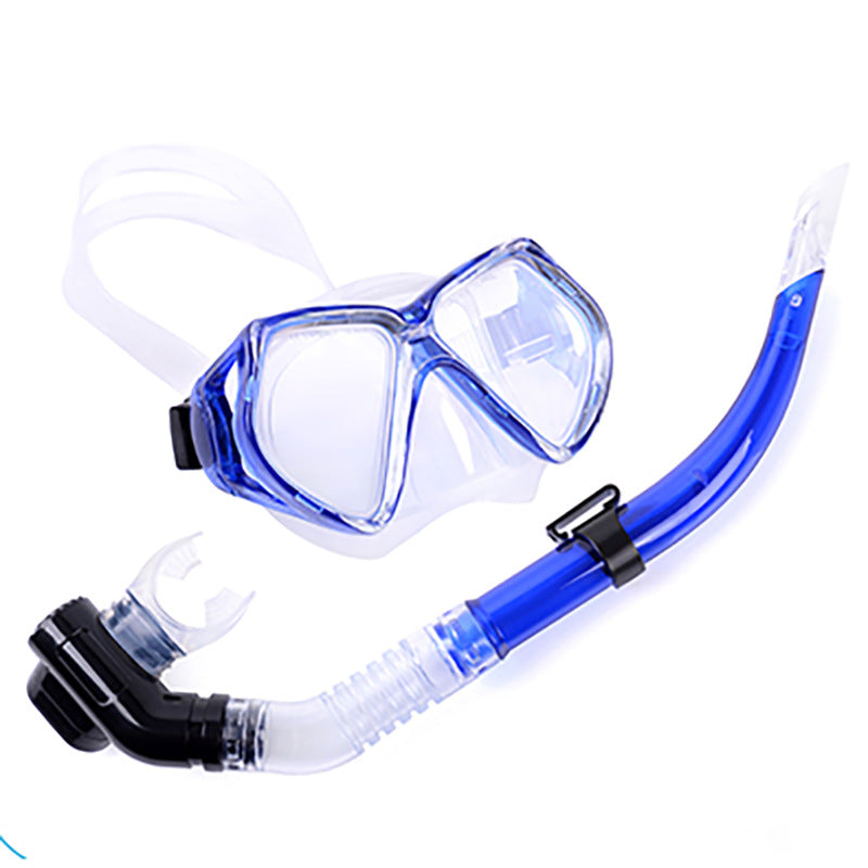 Large View Mask Tempered Glass Diving Mask Suit Snorkeling Silicone Mouthpiece Breathing Tube Equipment Double Drainage Enfom Clothing