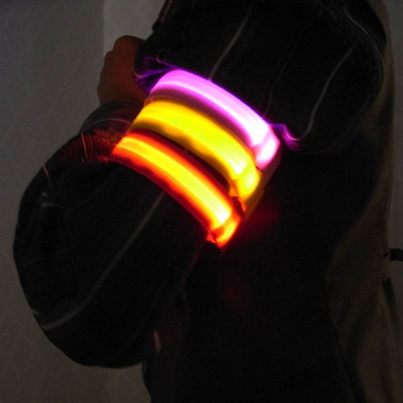 Led Luminous Sport Luminous Arm With Night Running Warning Signal Light Leggings Wrist Strap Reflective Running Equipment Enfom Clothing