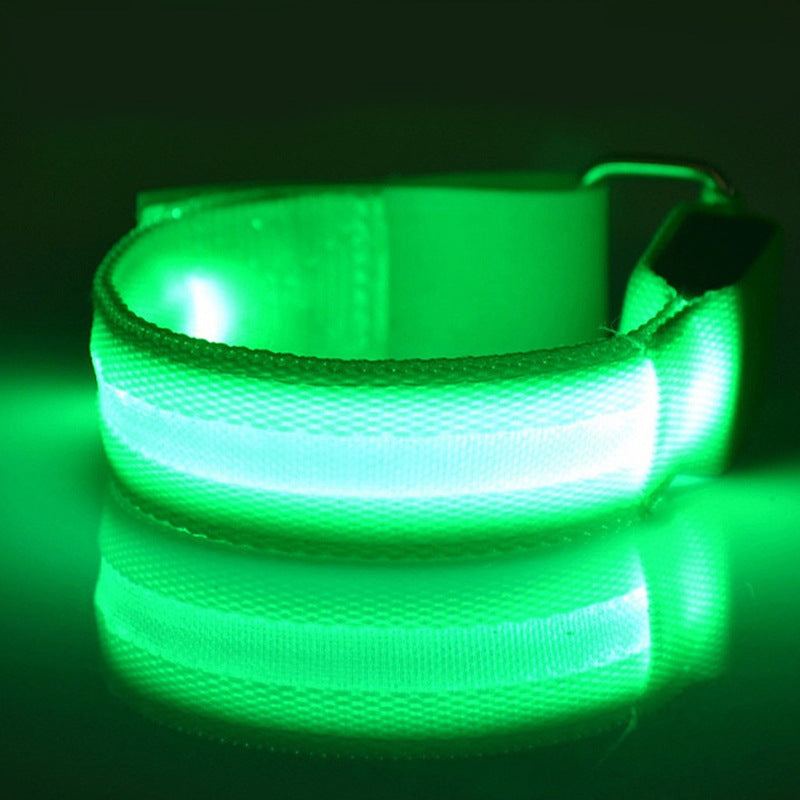 Led Luminous Sport Luminous Arm With Night Running Warning Signal Light Leggings Wrist Strap Reflective Running Equipment Enfom Clothing