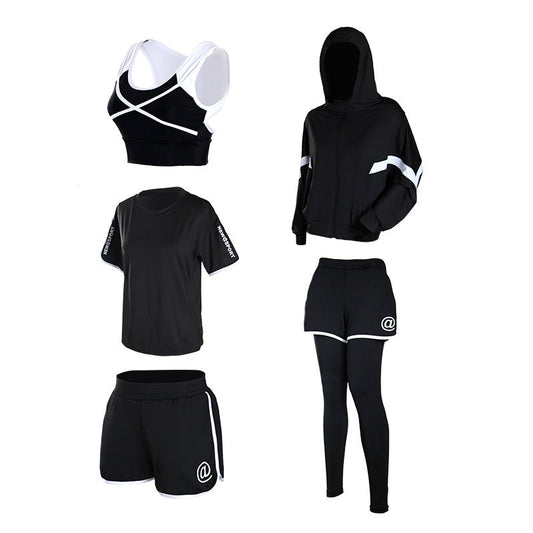 Loose Four Or Five-Piece Gym Sports Running Fitness Clothes Women Enfom Clothing