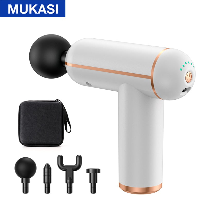 MUKASI Massage Gun Portable Percussion Pistol Massager For Body Neck Deep Tissue Muscle Relaxation Gout Pain Relief Fitness Enfom Clothing