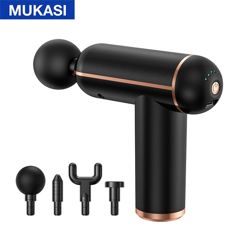 MUKASI Massage Gun Portable Percussion Pistol Massager For Body Neck Deep Tissue Muscle Relaxation Gout Pain Relief Fitness Enfom Clothing