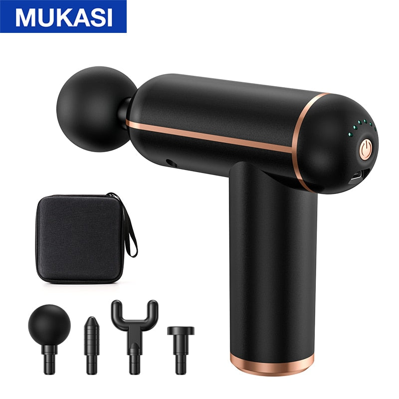 MUKASI Massage Gun Portable Percussion Pistol Massager For Body Neck Deep Tissue Muscle Relaxation Gout Pain Relief Fitness Enfom Clothing