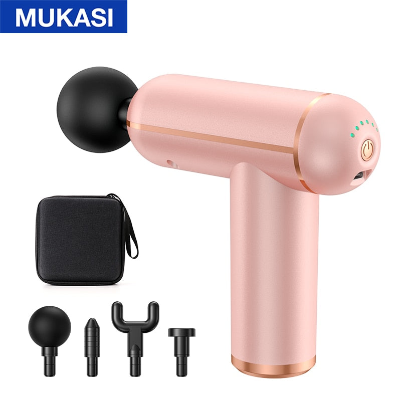 MUKASI Massage Gun Portable Percussion Pistol Massager For Body Neck Deep Tissue Muscle Relaxation Gout Pain Relief Fitness Enfom Clothing