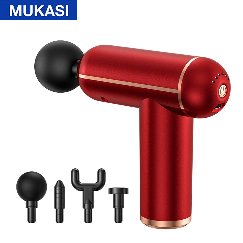 MUKASI Massage Gun Portable Percussion Pistol Massager For Body Neck Deep Tissue Muscle Relaxation Gout Pain Relief Fitness Enfom Clothing