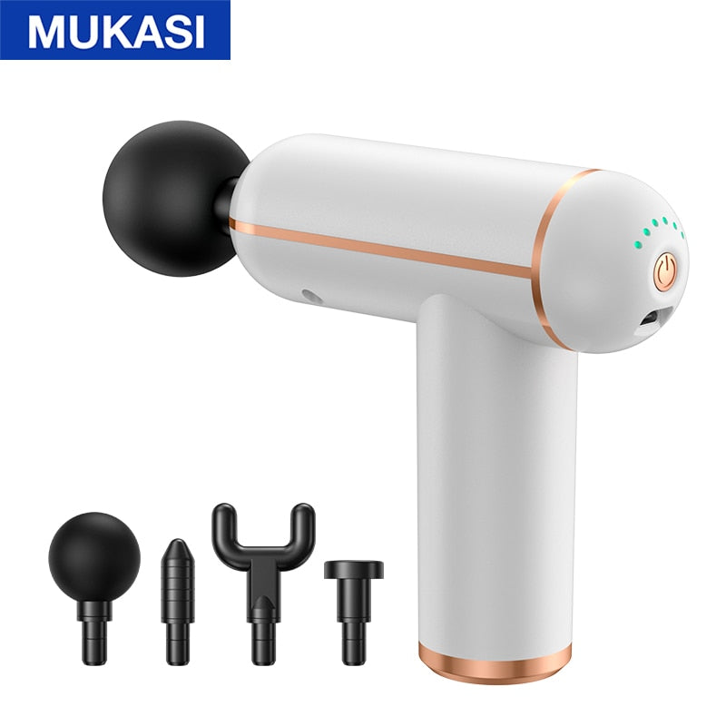 MUKASI Massage Gun Portable Percussion Pistol Massager For Body Neck Deep Tissue Muscle Relaxation Gout Pain Relief Fitness Enfom Clothing