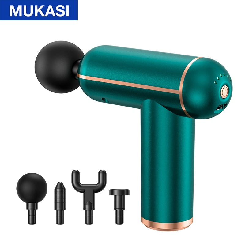 MUKASI Massage Gun Portable Percussion Pistol Massager For Body Neck Deep Tissue Muscle Relaxation Gout Pain Relief Fitness Enfom Clothing