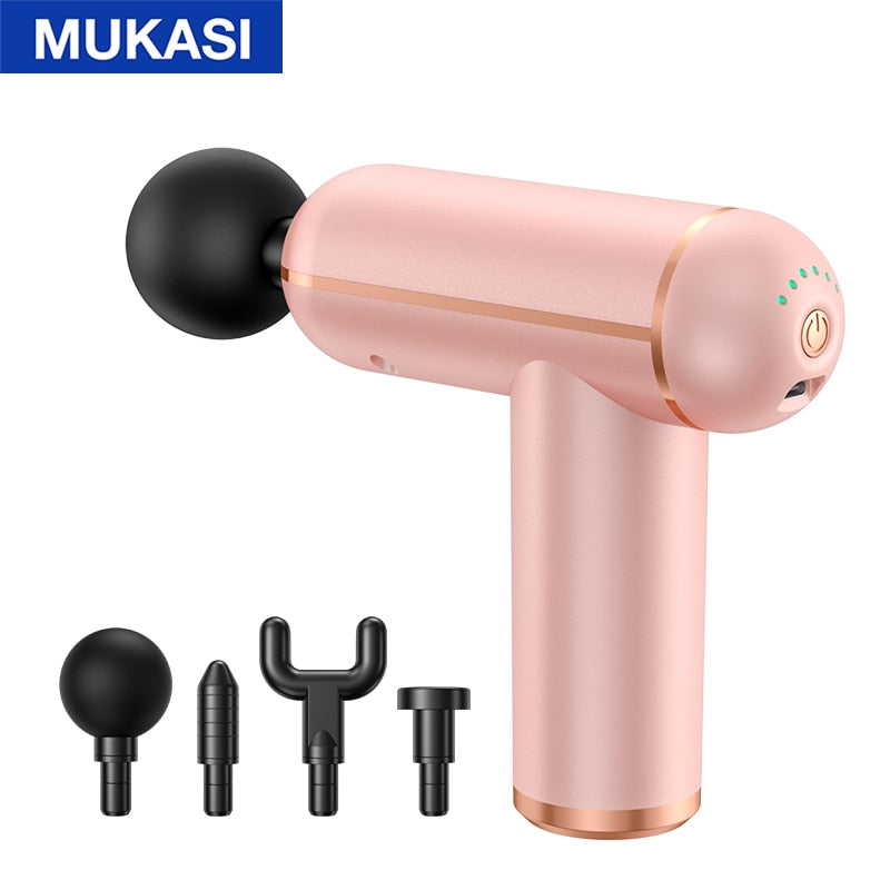 MUKASI Massage Gun Portable Percussion Pistol Massager For Body Neck Deep Tissue Muscle Relaxation Gout Pain Relief Fitness Enfom Clothing