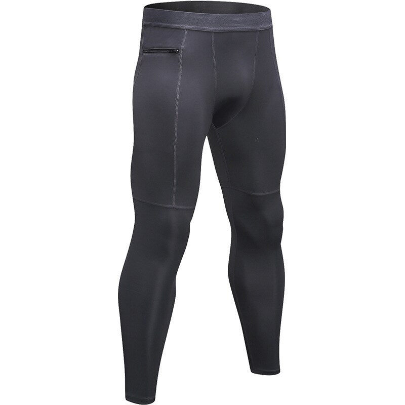 Men&#39;s Fitness Pants Zipper Pockets Sports Running Training Tight Pants Jogging Pants Men Joggers Sweatpants 1070 Enfom Clothing