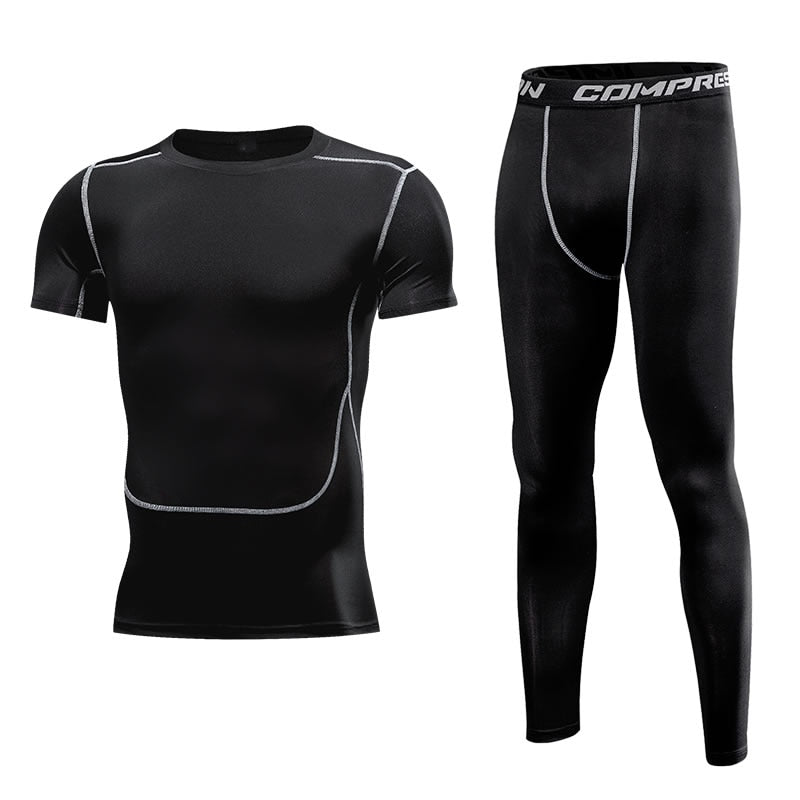 Men Clothing Sportswear Gym Fitness Compression Suits Running Set Sport Outdoor Jogging Quick Dry Tight Enfom Clothing