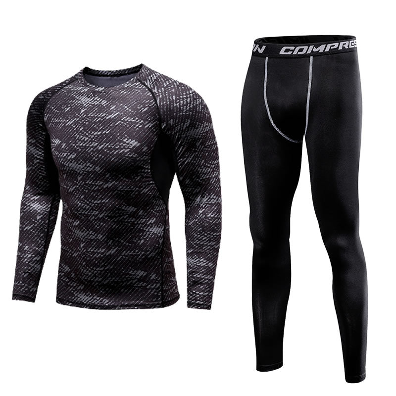 Men Clothing Sportswear Gym Fitness Compression Suits Running Set Sport Outdoor Jogging Quick Dry Tight Enfom Clothing