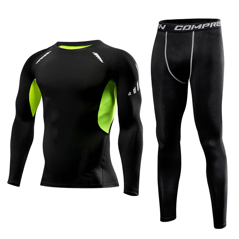 Men Clothing Sportswear Gym Fitness Compression Suits Running Set Sport Outdoor Jogging Quick Dry Tight Enfom Clothing