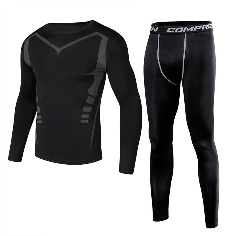 Men Clothing Sportswear Gym Fitness Compression Suits Running Set Sport Outdoor Jogging Quick Dry Tight Enfom Clothing