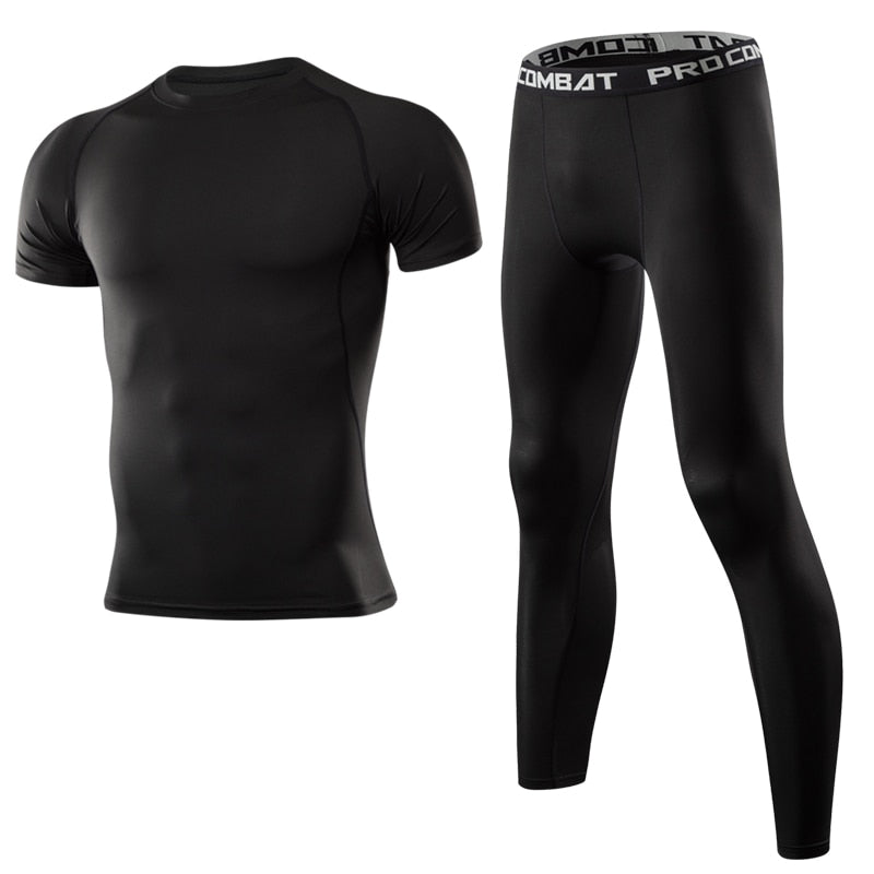 Men Clothing Sportswear Gym Fitness Compression Suits Running Set Sport Outdoor Jogging Quick Dry Tight Enfom Clothing