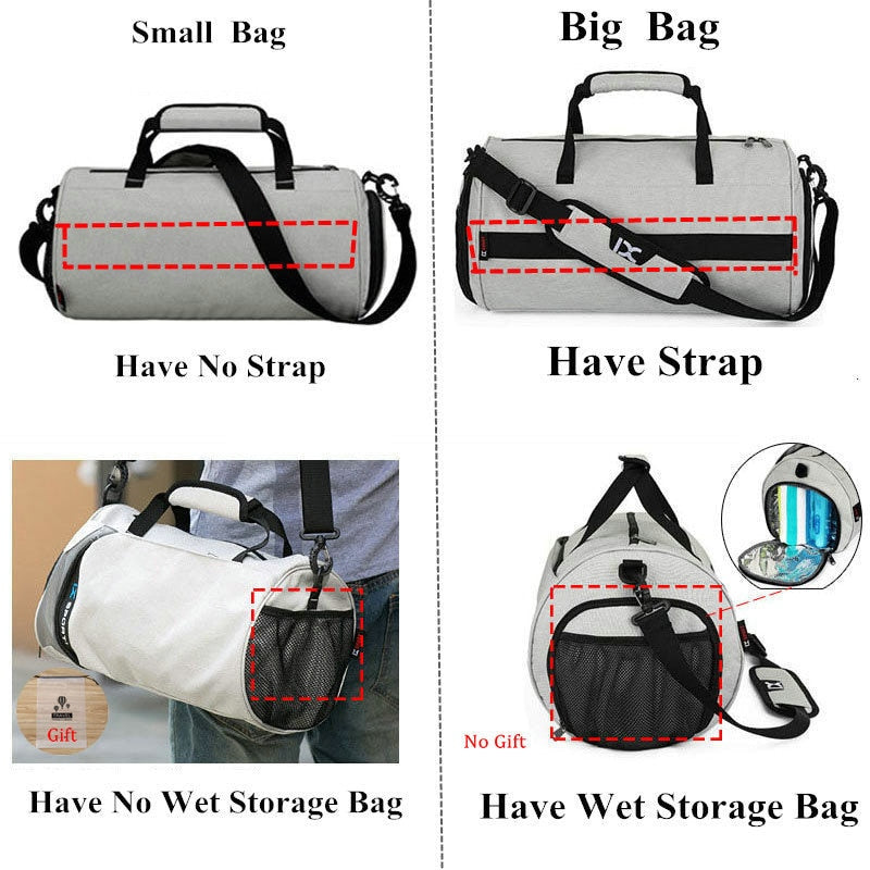 Men Gym Bags For Fitness Training Outdoor Travel Sport Bag Multifunction Dry Wet Separation Bags Sac De Sport Enfom Clothing